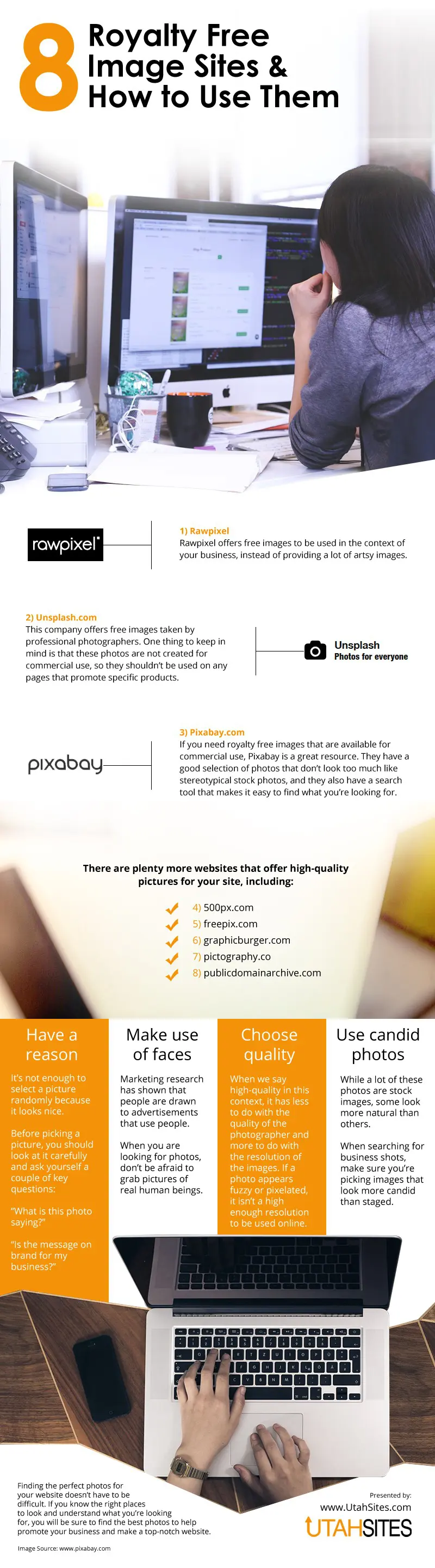 8 Royalty Free Image Sites & How to Use Them [infographic]