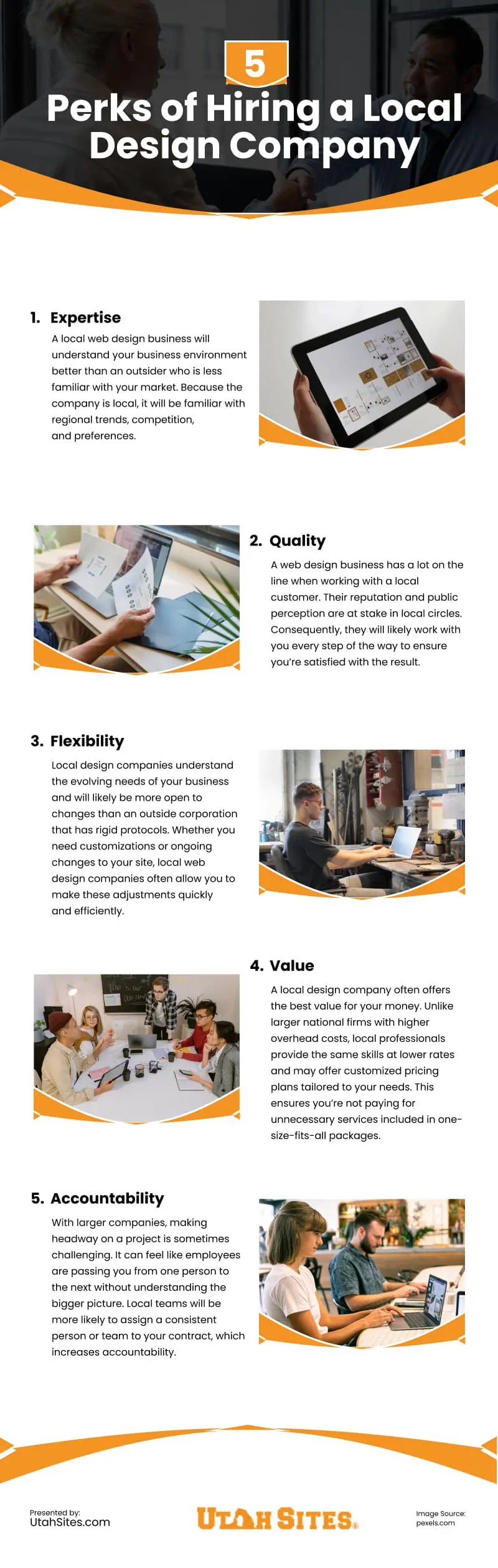 5 Perks of Hiring a Local Design Company Infographic