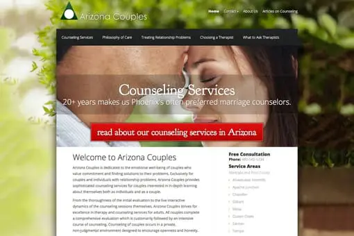 Arizona Couples Website Design After