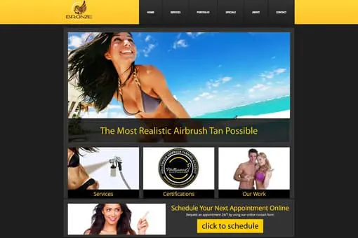 Bronze Angelz Website Design After