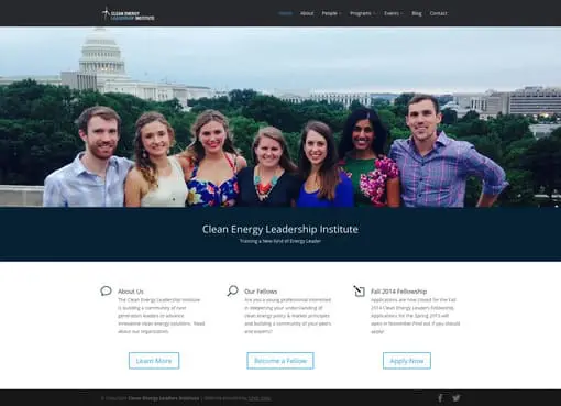 Clean Energy Leaders Website Design After