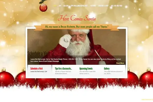 Santa Website Design After