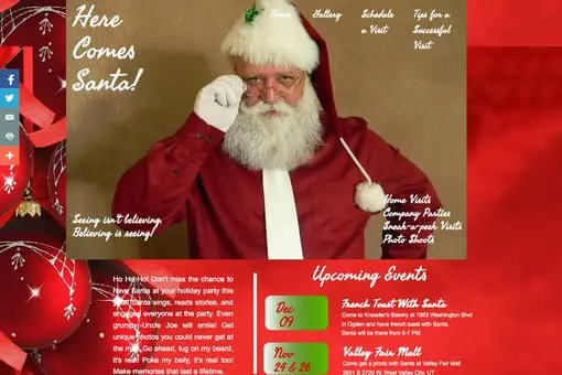 Santa Website Design Before
