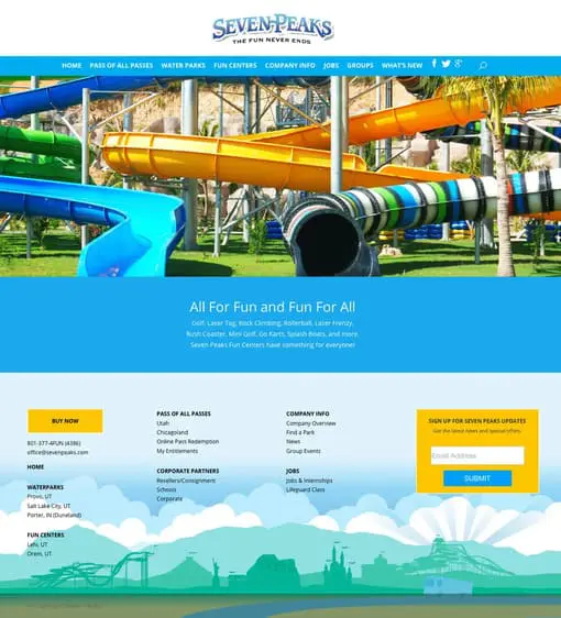 Seven Peaks Website Design After