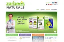 Zarbees Naturals Web Design
