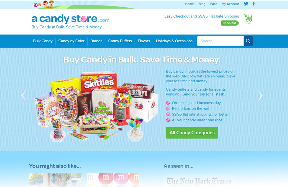 Candy Store website