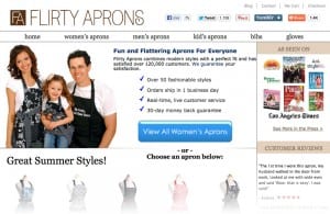 Flirty Aprons SEO & website conersion optimization