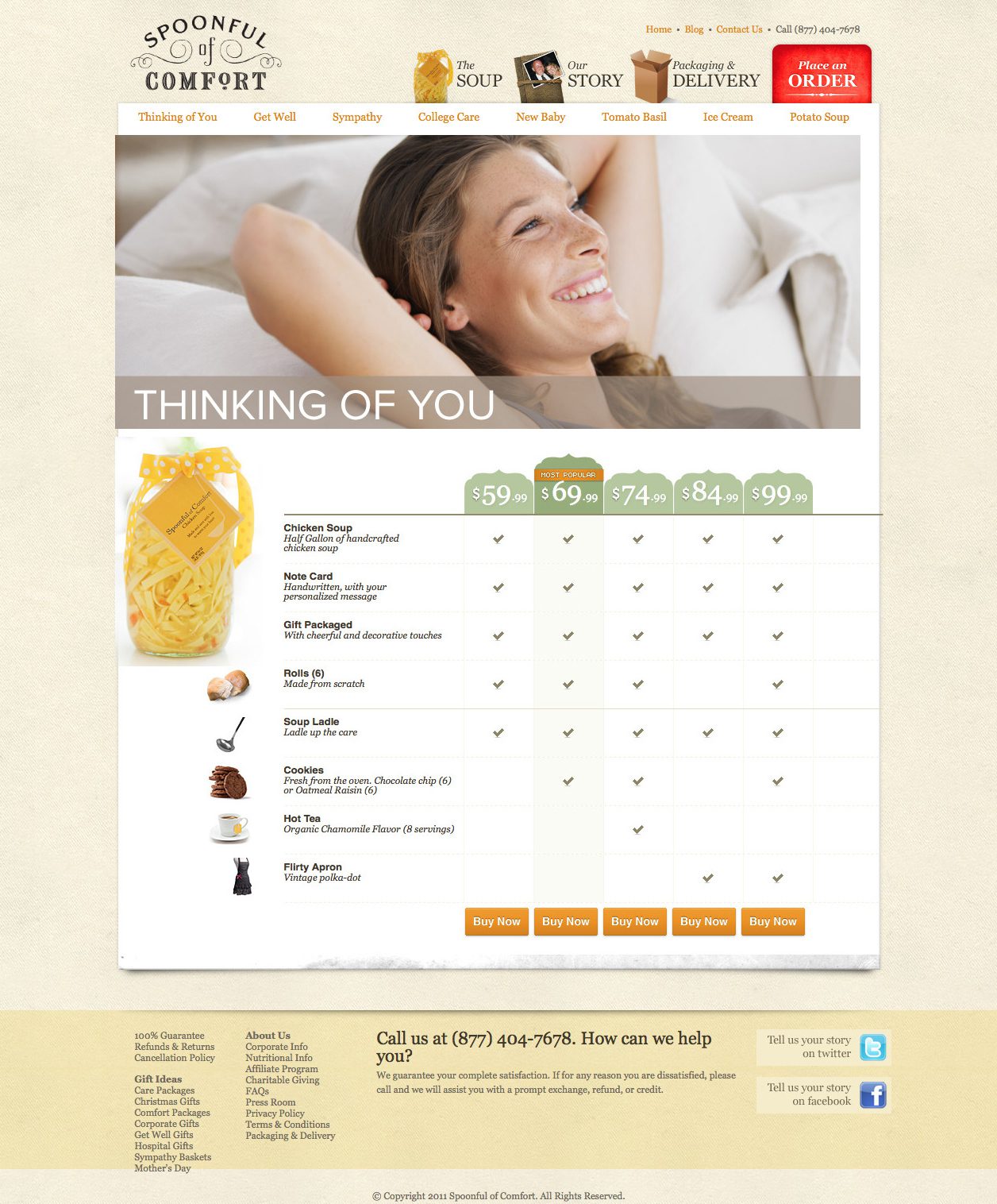Soup product page design before Soup product page design before