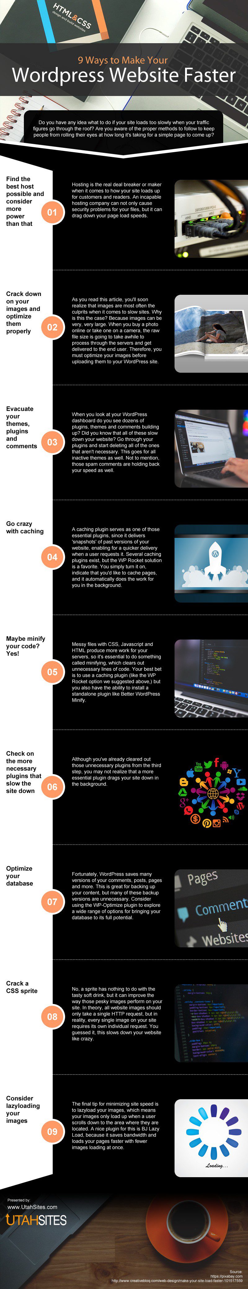 9 Ways to Make your Wordpress Website Faster [infographic]