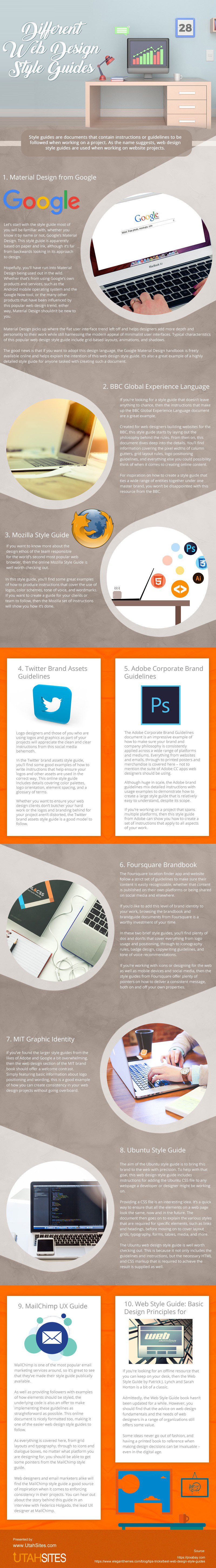 Different Web Design Style Guides [infographic]